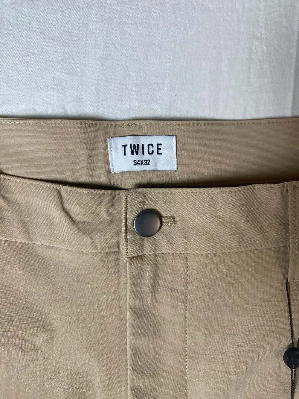TWICE Men's 5-Pocket Pant in Khaki, Size 34x32, 4-Way Stretch (1313)